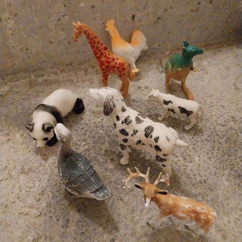 Plastic animal toys used