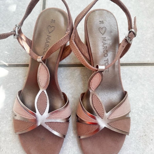 Marco Tozzi Women's Sandals with Chunky Low Heel in Beige New