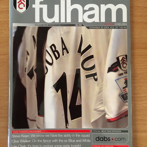 Fulham Chelsea match program used