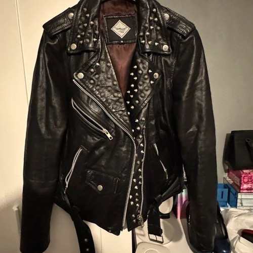 Ventiuno Skins leather biker jacket size 3