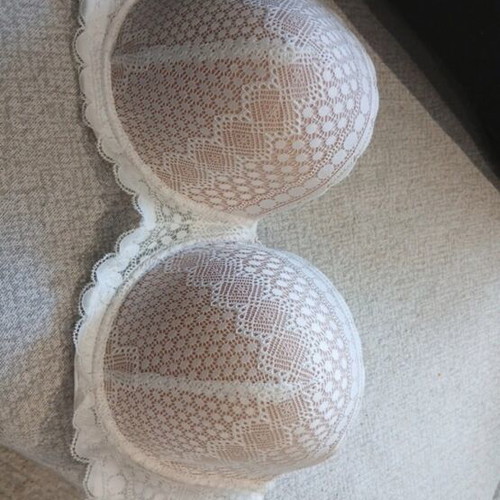 Bra 95F new, white, strapless