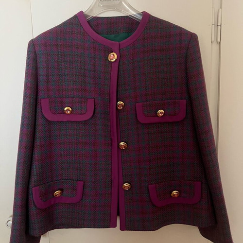 Tweed Suit Set Wool Skirt and Jacket like new