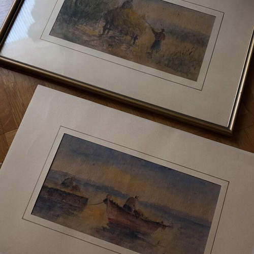 Two Watercolors S. Kakavrakas used