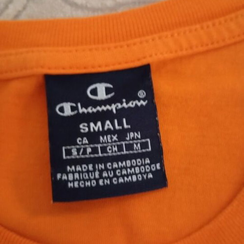 Champion T-shirt like new, size S, orange