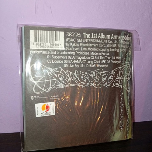 Aespa Armageddon CD like new, Poster and Winter version