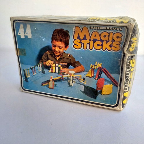 Magic Sticks constructions from the 70s, new, Greek made by Cort Plast