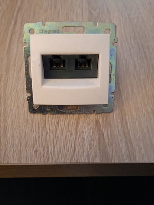 Double RJ45 network socket new