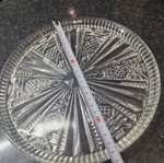 Round glass serving platter like new