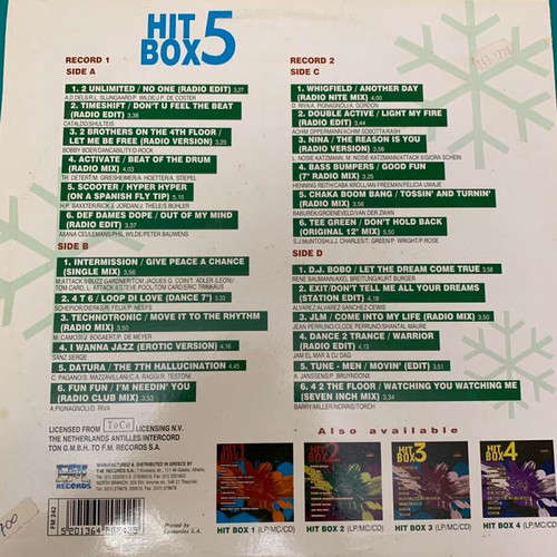 Hit Box 5 used vinyl record