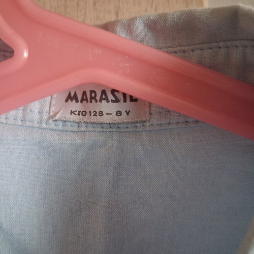 Marasil boys' dress shirt like new, size 8, light blue
