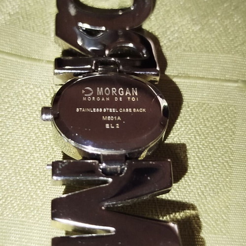 Morgan de Toi women's watch like new, stainless steel bracelet with white crystals