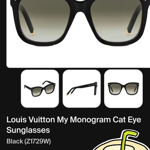 Louis Vuitton My Monogram Cat Eye sunglasses used, black