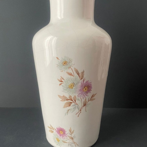 Vintage porcelain vase KE.TE. with 24K gold, 24cm, used