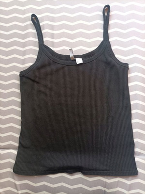 Αμάνικο H&M μεταχειρισμένο, μαύρο, μέγεθος L, ρόλο ύφανση