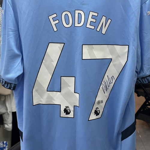 Phil Foden Signed Jersey with Beckett Certification New