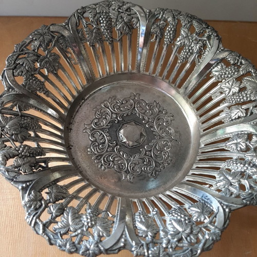 Vintage metalware set used, bronze and silver plated