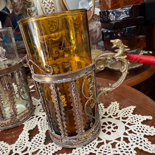 Handmade Gianniotiko wine set like new