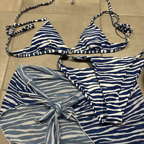 Decoro bikini swimsuit new, white and blue, size S