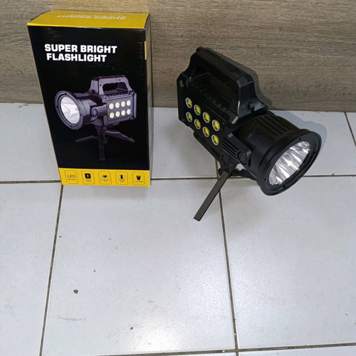 Solar flashlight new, very powerful with stand