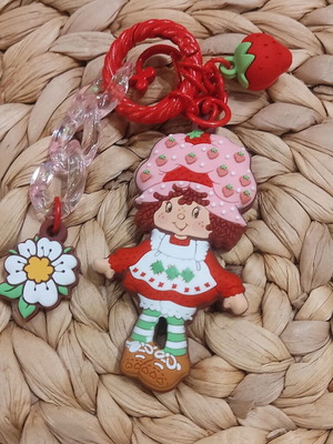 Strawberry Shortcake keychain new multicolor plastic