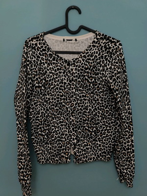 Women's leopard print cardigan H&M like new, size S, cotton