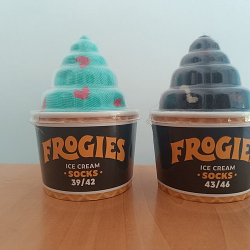 Κάλτσες Frogies παγωτό καινούργιες, σετ δύο μεγεθών 39/42 και 43/46