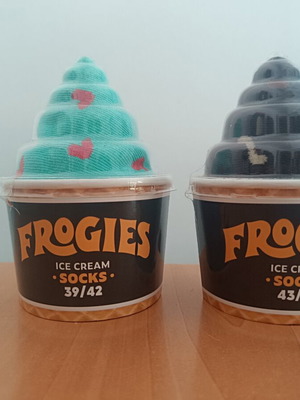 Κάλτσες Frogies παγωτό καινούργιες, σετ δύο μεγεθών 39/42 και 43/46
