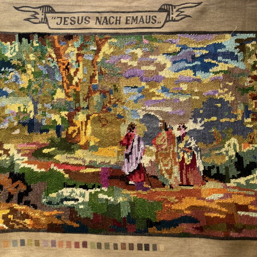 Handmade tapestry used, dimensions 0.77x0.38 m