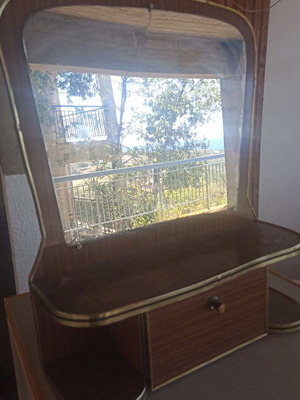 Vintage mirror with cabinet and shelves used, 50cm height 45cm width