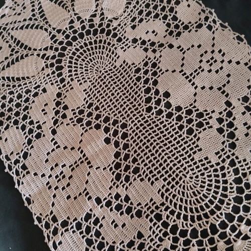 Handmade knitted doily new, dimensions 51×31