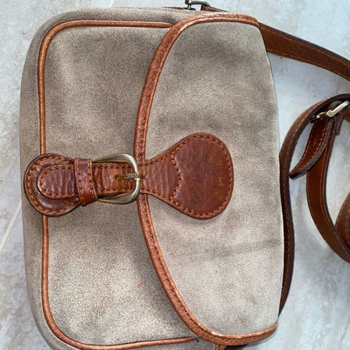 Vintage leather suede crossbody bag used