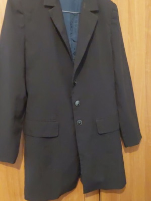 Long jacket like new with blue stripes size M