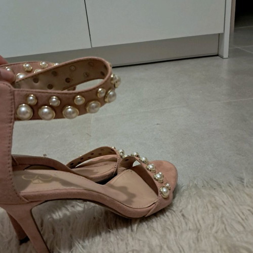 Feng Shoe pink high heels used, size 38