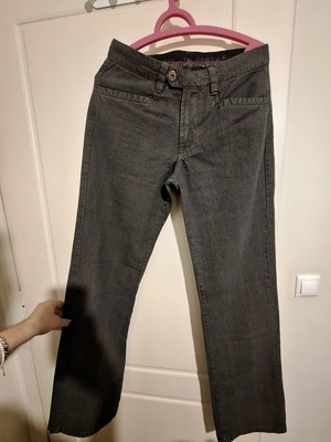 Ανδρικό παντελόνι-τζιν Cosi Jeans καρό σαν καινούργιο, γκρι καφέ