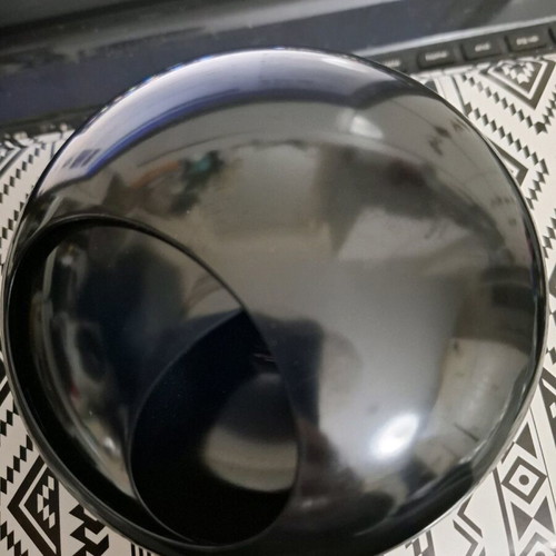 Black ashtray with sliding lid new
