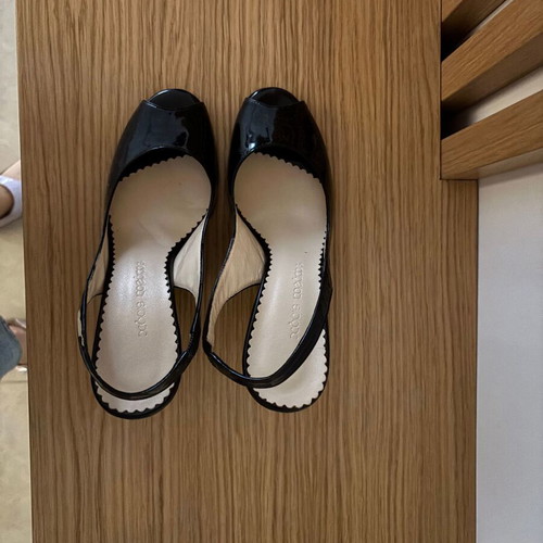Summer sandals 10cm size 37 black pumps like new