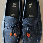 Louis Vuitton Monogram Eclipse Leather Loafers like new, size 42
