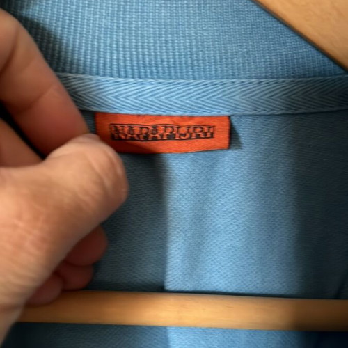 Napapijri kids polo shirt used, blue, size 140 cm
