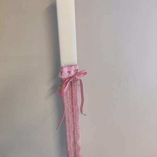 White scented candle with earrings new