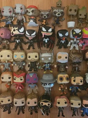 Funko Pop Marvel, DC, The Walking Dead, Harry Potter, Stranger Things figures without boxes