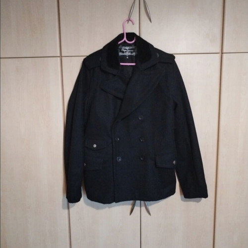 Pepe Jeans coat like new, black, size M, thick and warm