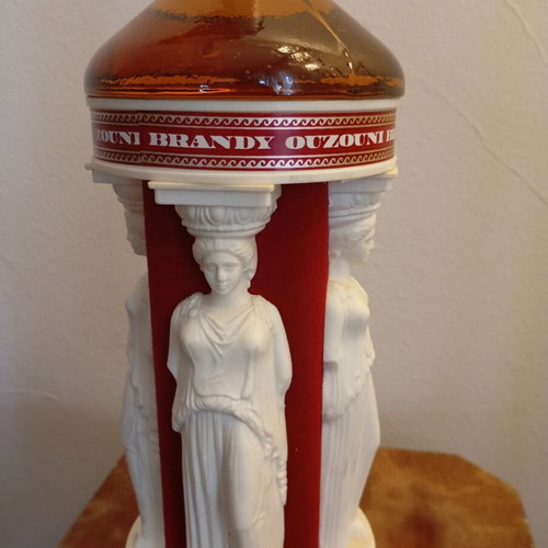 Ouzounis Brandy collectible vintage bottle like new, opened