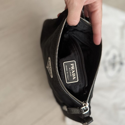 Prada vintage nylon shoulder bag, black