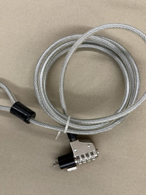 Laptop security lock with 4-digit combination and steel cable