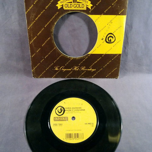 Cris Andrews Yesterday Man 7" used, in very good condition x3