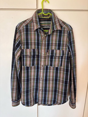 Nigel Cabourn reversible flannel shirt brand new, size 50 multicolor