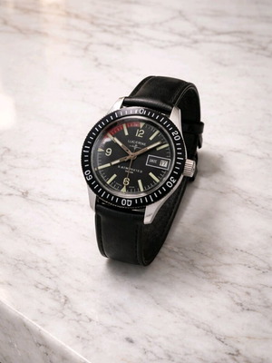 Lucerne Swiss Ladies Diver Watch 1960, like new, black