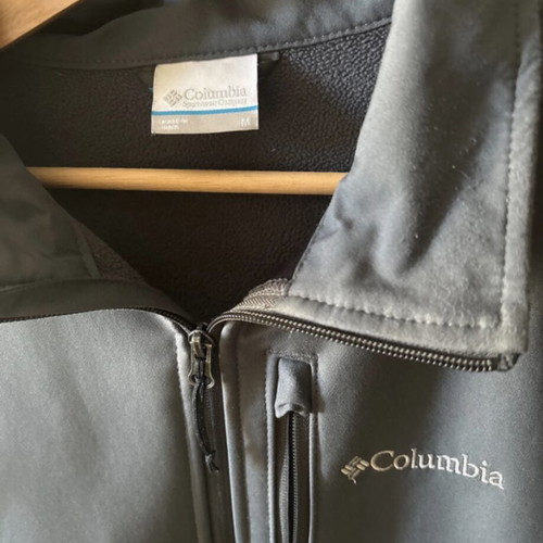 Columbia fleece men jacket grey size M new