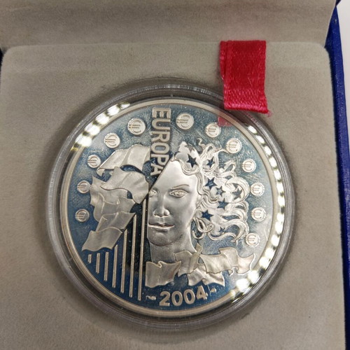 Συλλεκτικό ασημένιο νόμισμα Γαλλίας 2004, Θεά Ευρώπη, σαν καινούργιο