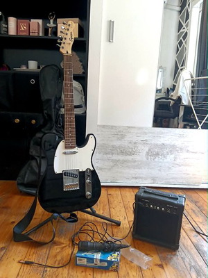 Fender Telecaster Guitar Set for Advanced Players with Amp and Accessories